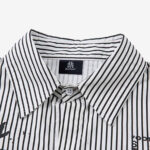 Street Dark Faux Two-Piece Striped Shirt - 2514