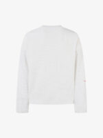 Letter Print Waffle Cross Long-Sleeved T-Shirt - Image 2