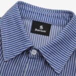 Streetwear Red Star Striped Long Sleeve Shirt