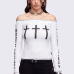 Look at Me White Off-Shoulder Top