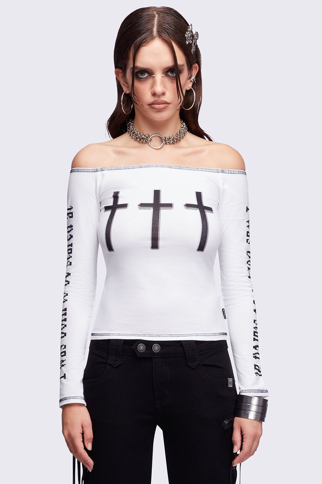 Look_at_Me_White_Off-Shoulder_Top_4.jpg Look at Me White Off-Shoulder Top - Image 1
