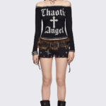 Chaotic Angel Off-Shoulder Top