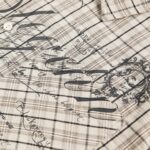 Street Print Lettering Plaid Long-Sleeve Shirt