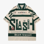 Thesupermade Contrast Color Slash Polo Shirt