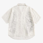 Exquisite Floral Embroidered Short-Sleeve Shirt