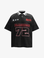 Retro Sports Jersey Polo Shirt - Image 8