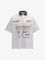 Retro Sports Jersey Polo Shirt - Image 14