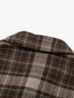 Retro Ripped Patchwork Long Sleeve Plaid Shirt - Image 4