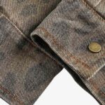 Vintage Distressed Cheetah Print Denim Shirt