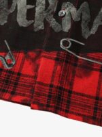 Street Creative Pin Print Plaid Shirt - Image 9